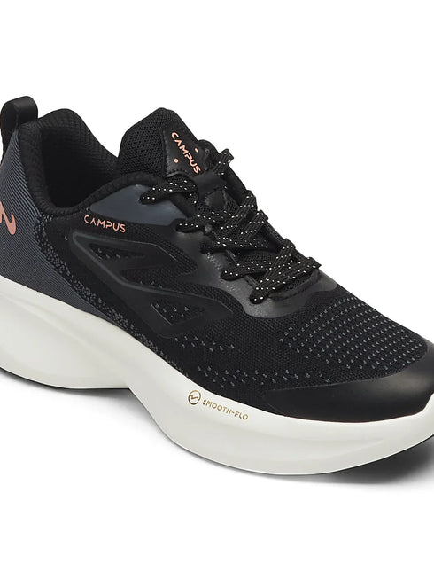 GLIMPSE Black Women's Running Shoes